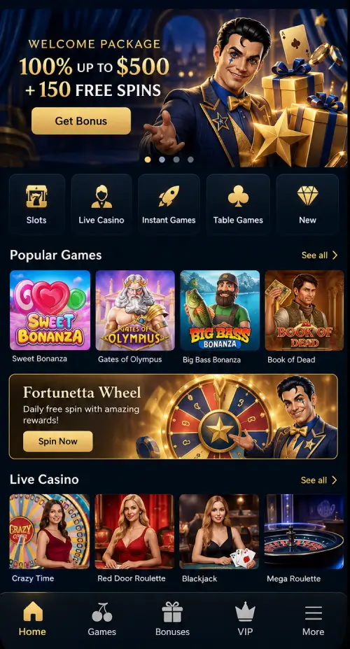 Accesso Mobile e App di Casino Fortunetta